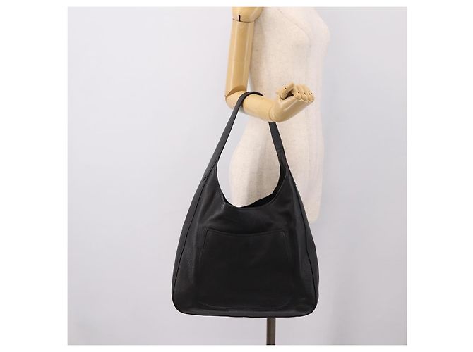 Borsa a tracolla PRADA in pelle Taurillon Nero Auth am12420SAM - vista 26