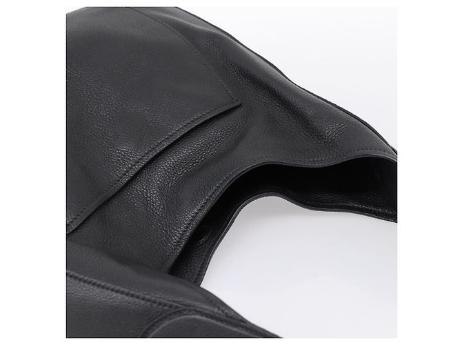 Borsa a tracolla PRADA in pelle Taurillon Nero Auth am12420SAM - vista 6