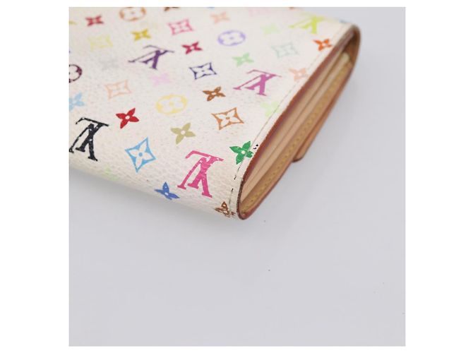 LOUIS VUITTON Multicolor Portefeuille Sarah Long Wallet M93745 LV Auth 197553 Bianco - vista 15