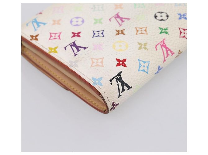 LOUIS VUITTON Multicolor Portefeuille Sarah Long Wallet M93745 LV Auth 197553 Bianco - vista 16
