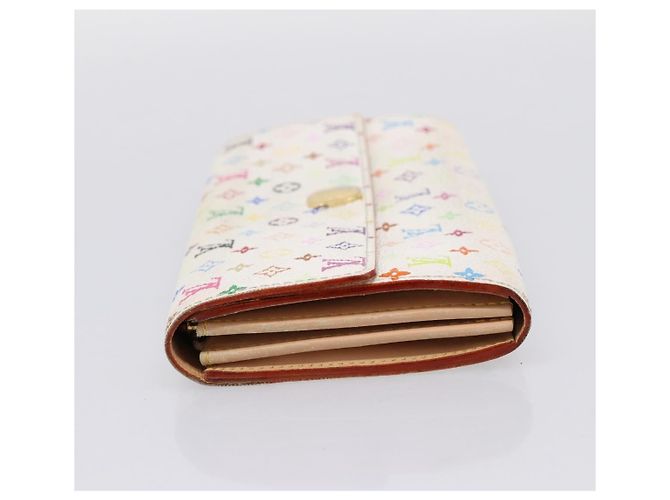 LOUIS VUITTON Multicolor Portefeuille Sarah Long Wallet M93745 LV Auth 197553 Bianco - vista 3