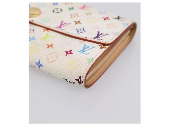 LOUIS VUITTON Multicolor Portefeuille Sarah Long Wallet M93745 LV Auth 197553 Bianco - vista 7