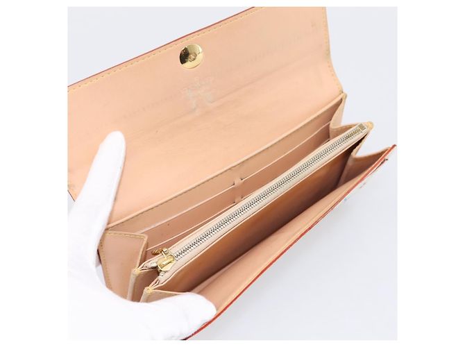 LOUIS VUITTON Multicolor Portefeuille Sarah Long Wallet M93745 LV Auth 197553 Bianco - vista 8