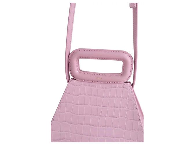 Borsa a tracolla Maje in pelle rosa - vista 2
