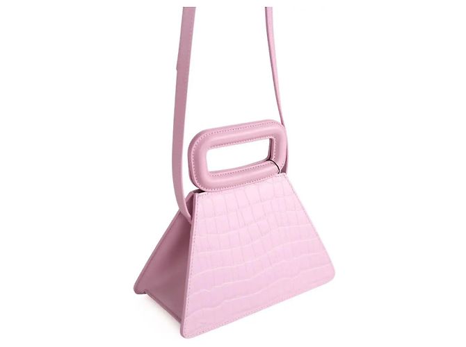 Borsa a tracolla Maje in pelle rosa - vista 4