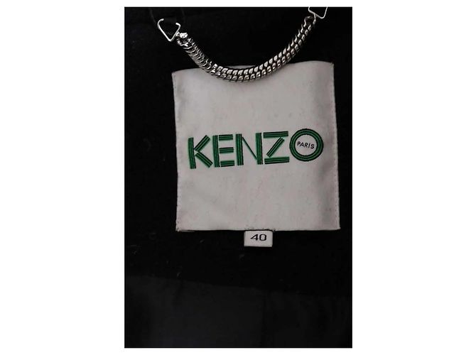 Abrigo de lana negro Kenzo - vista 5