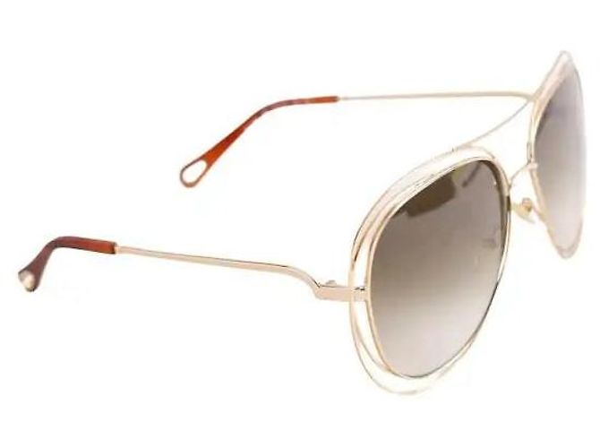 Gafas de sol Chloé doradas de metal Dorado - vista 2