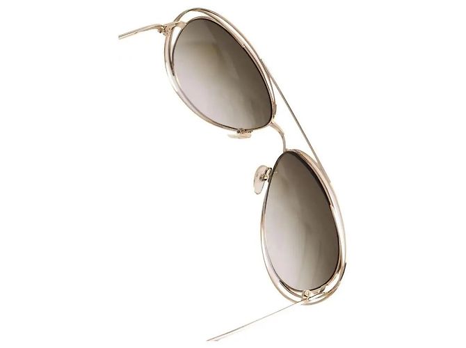 Gafas de sol Chloé doradas de metal Dorado - vista 3