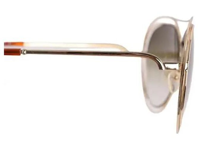 Gafas de sol Chloé doradas de metal Dorado - vista 4