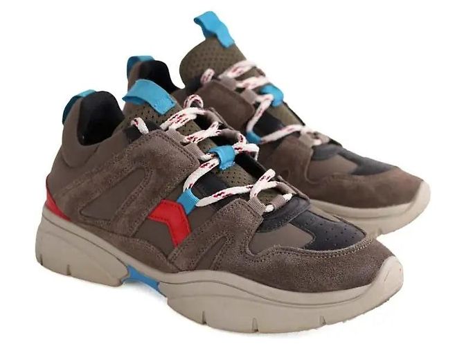 Isabel Marant Sneaker aus Leder Grau - Ansicht 3