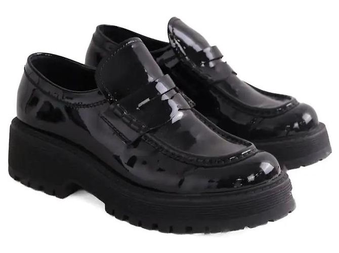 Mocassini Miu Miu in pelle nera Nero - vista 3