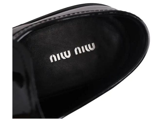 Mocassini Miu Miu in pelle nera Nero - vista 5