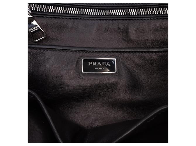 Borsa Satchel Prada Nappa Gaufre Nera Nero - vista 5