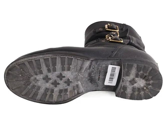 Jimmy Choo Schnallenstiefel aus Leder in Schwarz - Ansicht 6