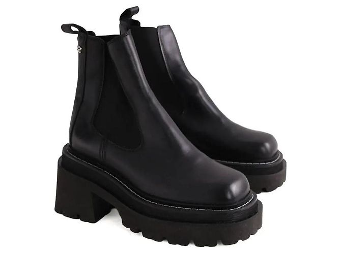 Botas de piel negras Sandro talla 36 Negro - vista 3