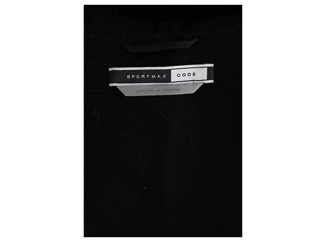 Abrigo de lana negro Sportmax - vista 5