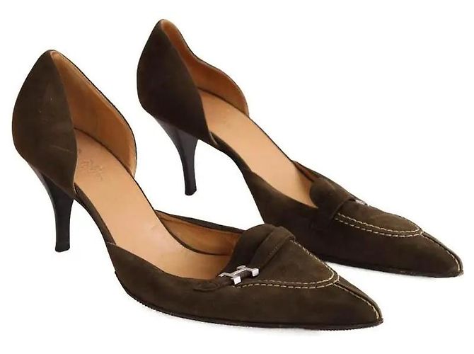 Hermès Tacchi marroni Marrone - vista 3