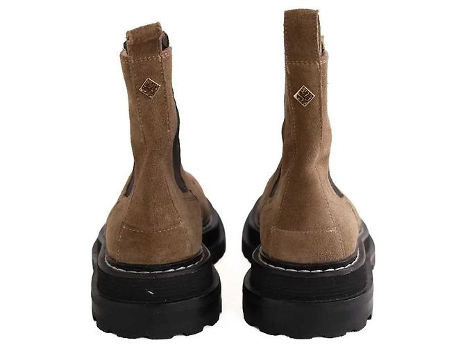 Botas moteras Sandro de ante beige - vista 2