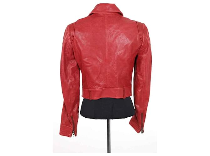 Sandro Lederjacke in Rot - Ansicht 4