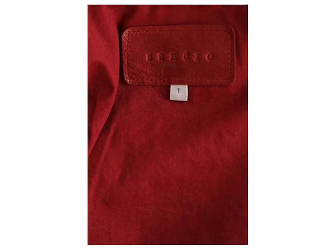 Sandro Lederjacke in Rot - Ansicht 5