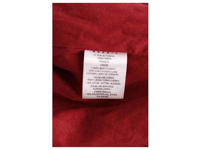 Sandro Lederjacke in Rot - Ansicht 6