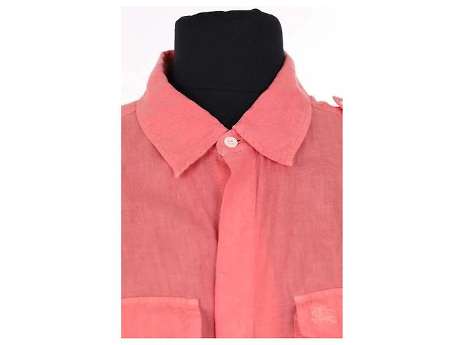 Camisa Burberry de lino rosa M - vista 2