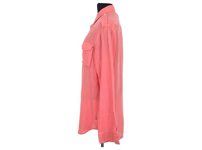 Camisa Burberry de lino rosa M - vista 3