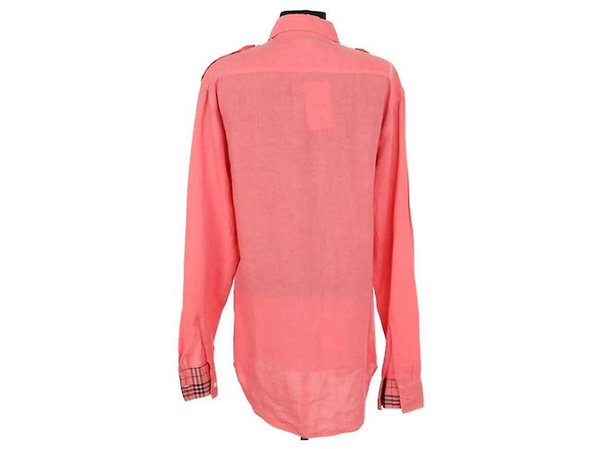 Camisa Burberry de lino rosa M - vista 4