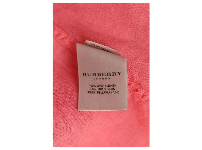 Camisa Burberry de lino rosa M - vista 6