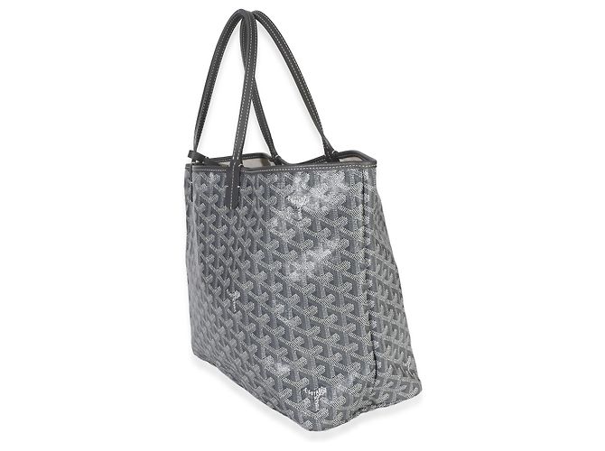 Goyard Grey Goyardine Canvas Saint Louis PM Marrone - vista 3