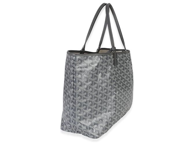 Goyard Grey Goyardine Canvas Saint Louis PM Marrone - vista 4