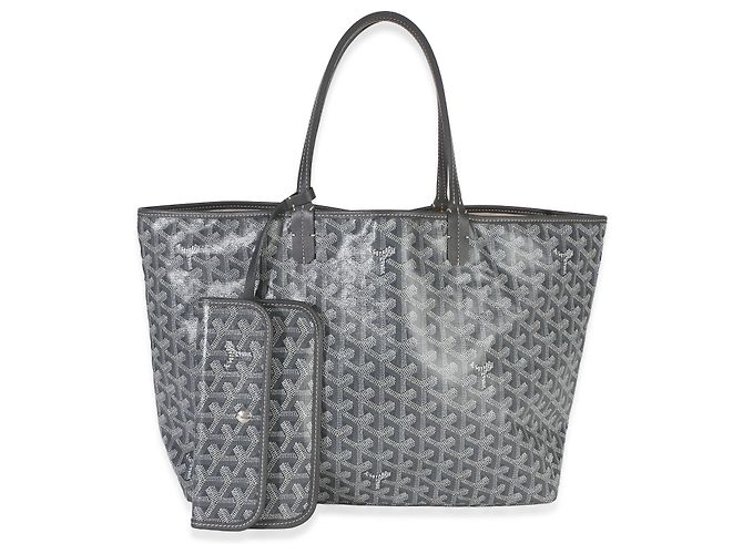 Goyard Grey Goyardine Canvas Saint Louis PM Marrone - vista 8