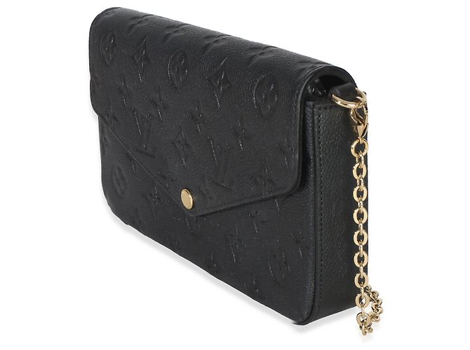 Louis Vuitton Black Monogram Empreinte Felicie Pochette Noir - vue 3