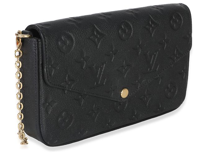 Louis Vuitton Black Monogram Empreinte Felicie Pochette Noir - vue 4