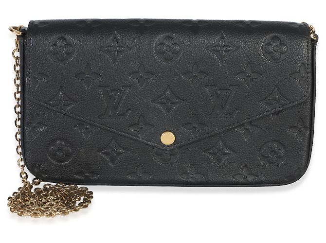 Louis Vuitton Black Monogram Empreinte Felicie Pochette Noir - vue 8