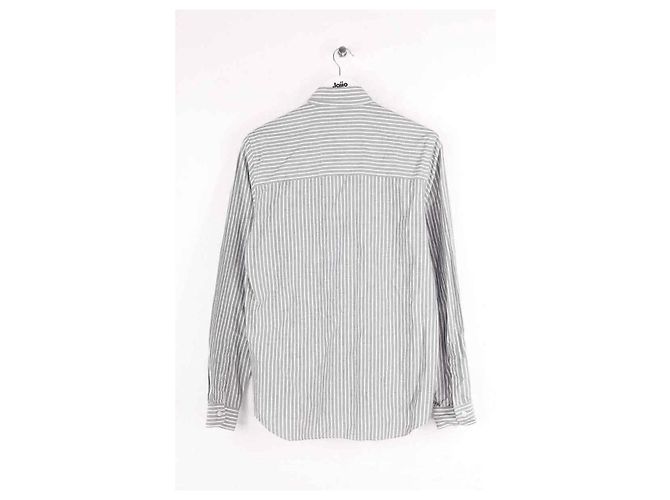 Camicia Ami in cotone grigia Taglia M Grigio - vista 3