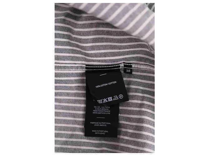 Camicia Ami in cotone grigia Taglia M Grigio - vista 6