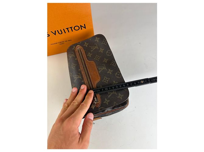 Vintage Louis Vuitton Monogram Canvas Crossbody Bag Brown Braun - Ansicht 10