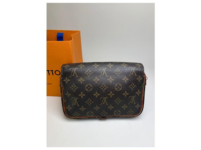 Vintage Louis Vuitton Monogram Canvas Crossbody Bag Brown Braun - Ansicht 13