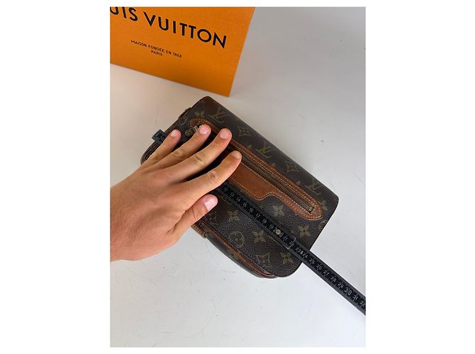 Vintage Louis Vuitton Monogram Canvas Crossbody Bag Brown Braun - Ansicht 9