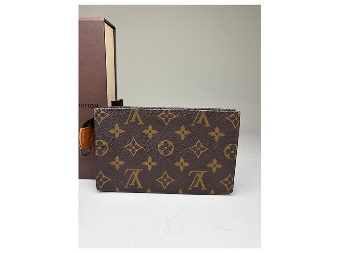 Pouch Vintage Louis Vuitton Monogram Canvas Brown Gold Marrone - vista 11