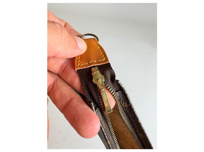 Pouch Vintage Louis Vuitton Monogram Canvas Brown Gold Marrone - vista 5