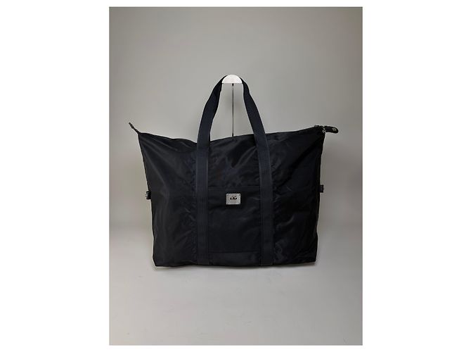 Vintage Courreges Nylon Reisetasche Schwarz Silber - Ansicht 13