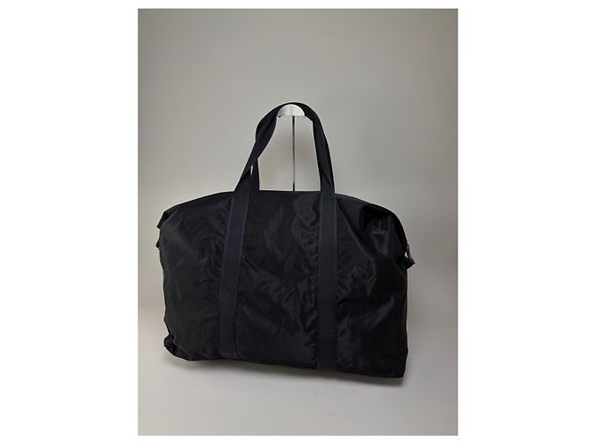 Vintage Courreges Nylon Reisetasche Schwarz Silber - Ansicht 3