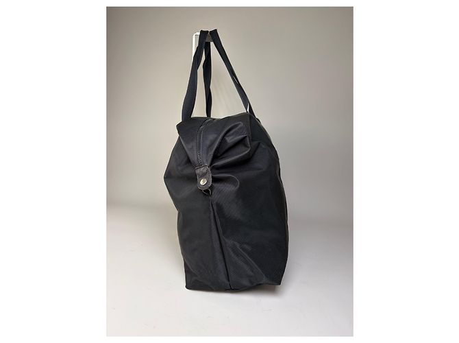 Vintage Courreges Nylon Reisetasche Schwarz Silber - Ansicht 6