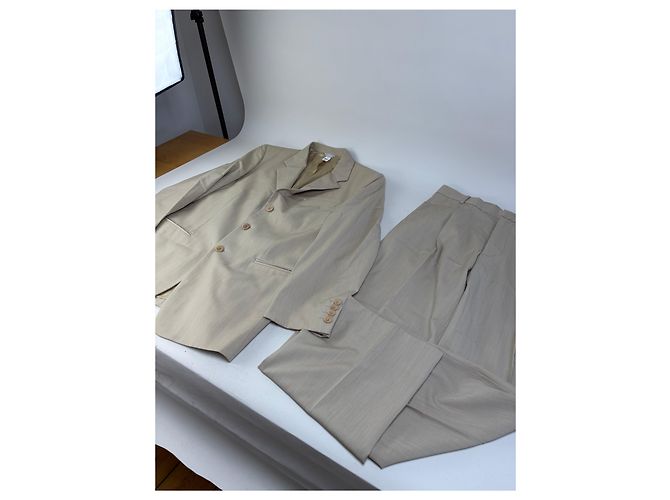 Completo Vintage Gianni Versace da uomo in misto seta Beige M - vista 2