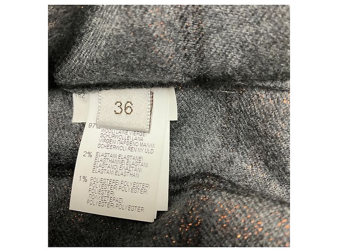 Pantalón Pull On de Cuadros Lurex Gris Medio Brunello Cucinelli - vista 5