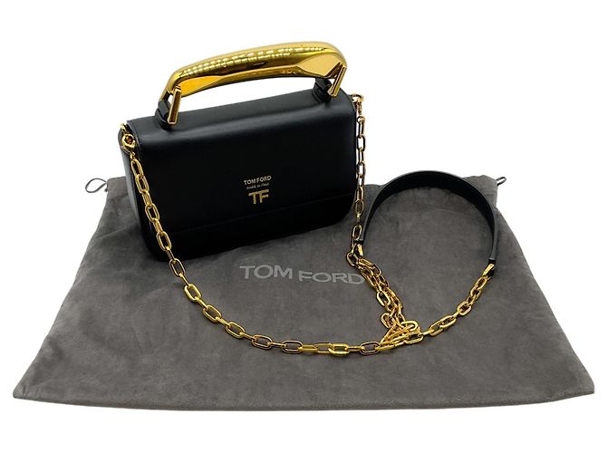 Borsa piccola Bianca in pelle nera Tom Ford Nero - vista 12