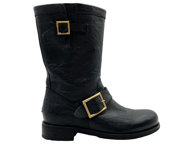 Botas Moto de Piel Negra Jimmy Choo Negro - vista 2