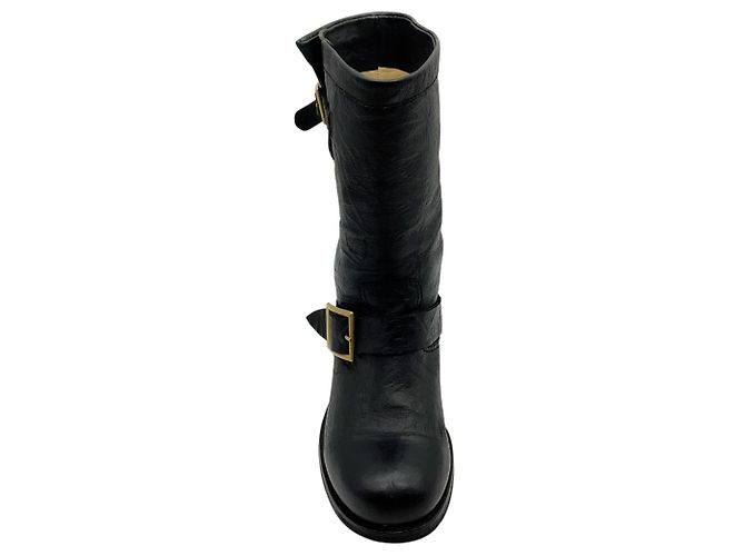 Botas Moto de Piel Negra Jimmy Choo Negro - vista 4